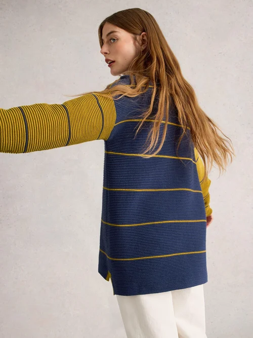 Gestreifter Pullover Jana - Navy Multi - 52 Bild 4