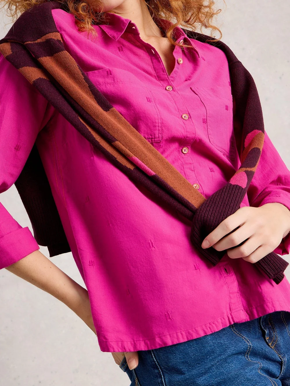 Bluse Sophie aus Bio-Baumwolle - Brt Pink - 52 Bild 1