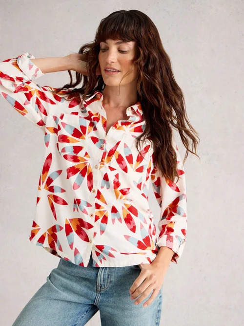 Bluse Sophie aus Bio-Baumwolle - Ivory Pr - 52 Bild 3