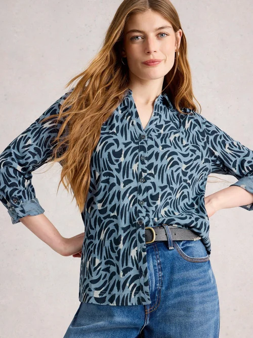 Jerseybluse Annie - Blue Pr - 52 Bild 3