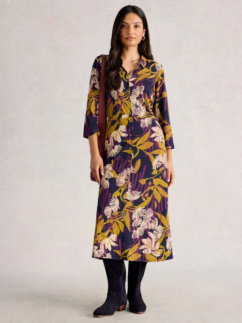 Blusenkleid Rua aus Jersey - Navy Multi - 36/R Bild 2