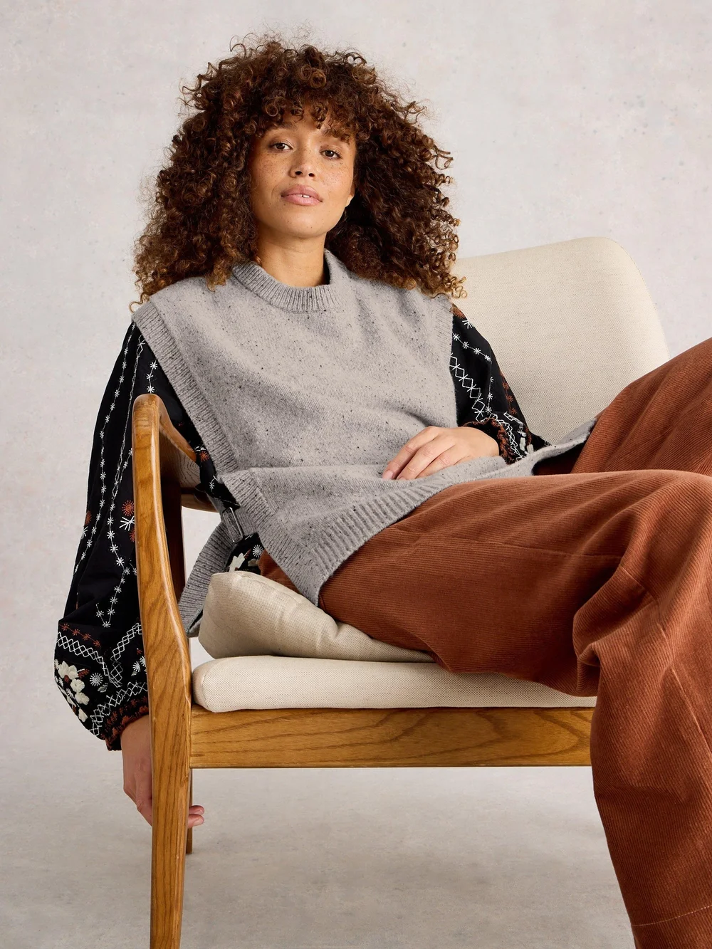 Poncho Tanya - Grey Marl - XL Bild 1