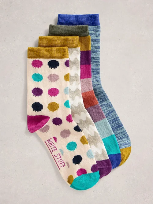 4-er Pack Socken Hotch Potch - Nat Mlt - 39-41 Bild 2