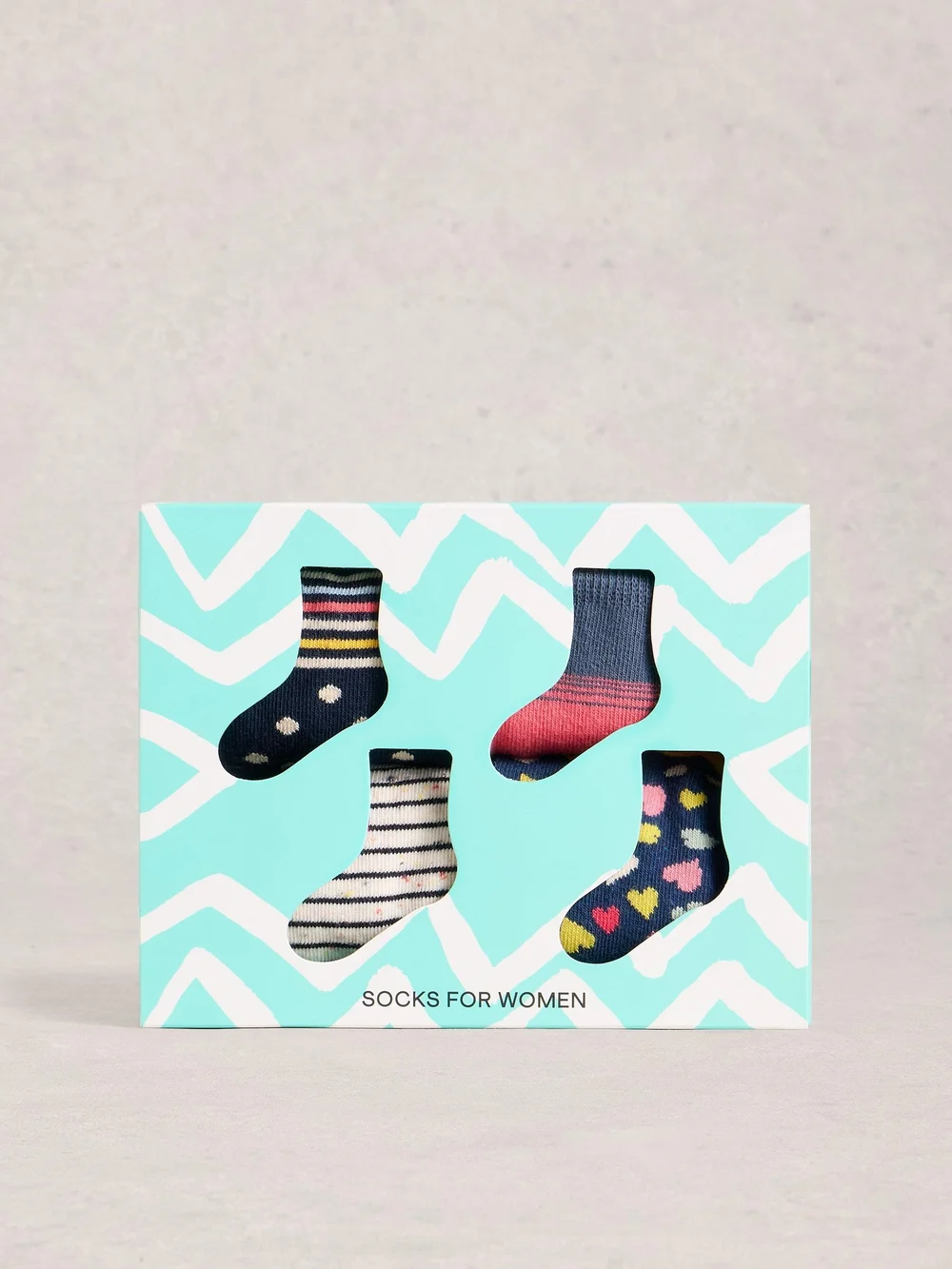 4er-Pack Socken mit Herz- und Streifenmuster - Navy Multi - 39-41 Bild 1