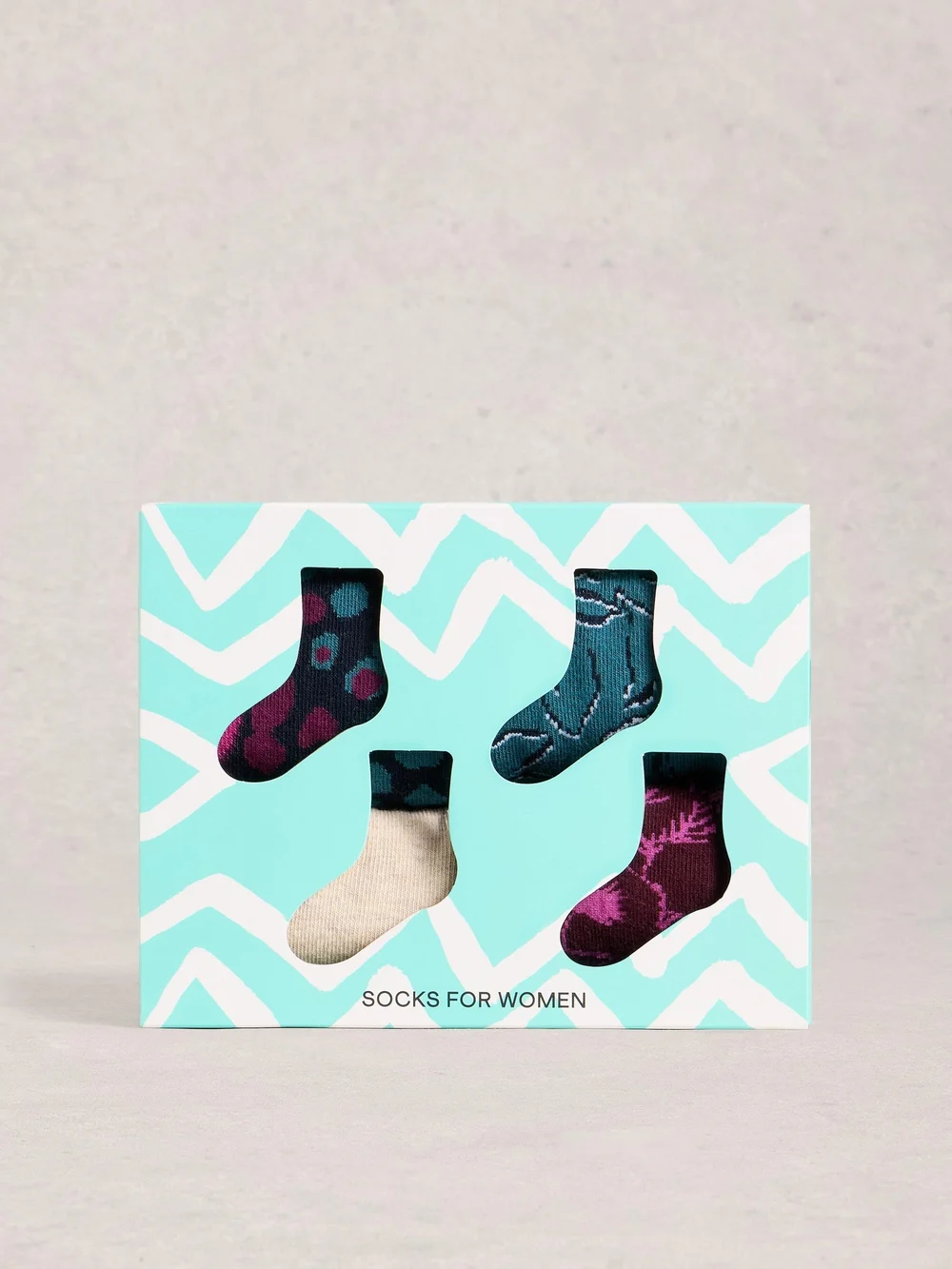 4er-Pack Socken mit floralem Muster - Purple Mlt - 39-41 Bild 1