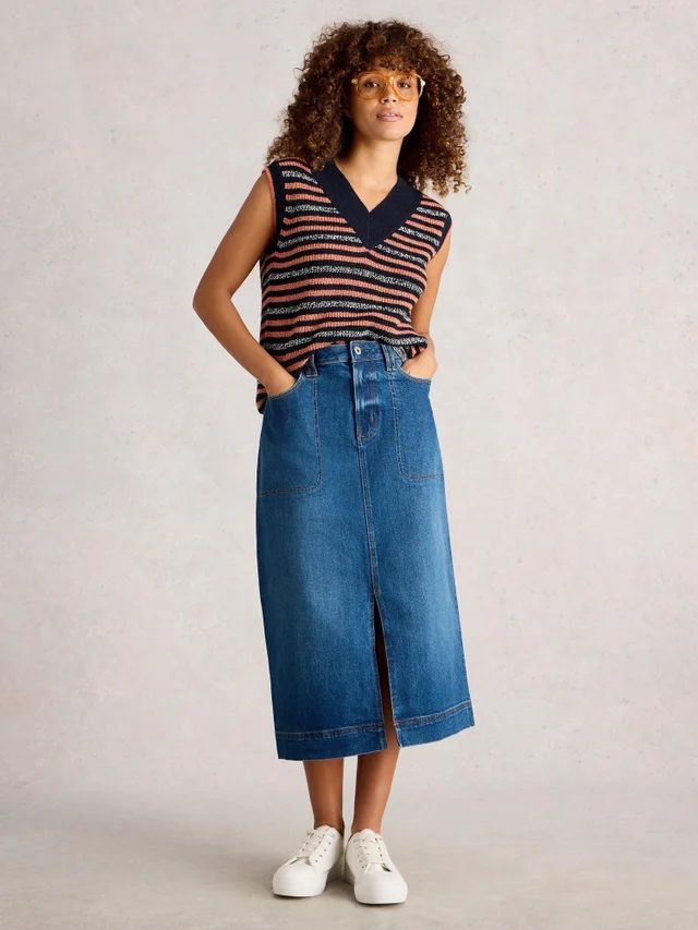 Jeansmidirock Tia