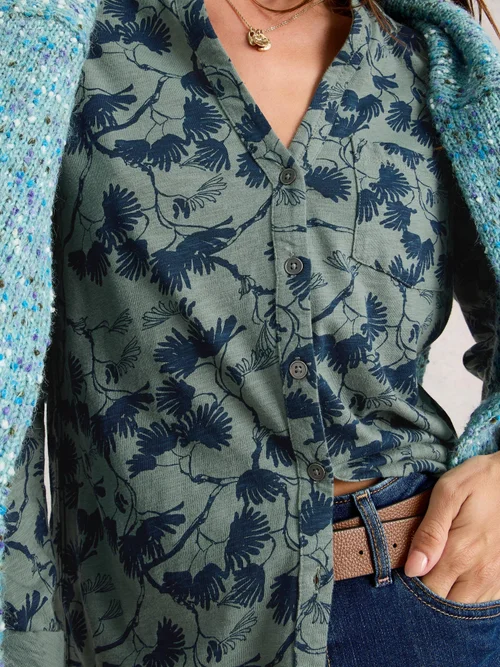 Langgeschnittene Bluse Annie - Green Mlt - 52/R Bild 3