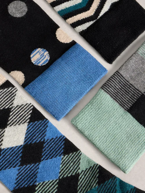 4-er Pack Socken Hotch Potch - Blk Mlt - 44-46 Bild 3