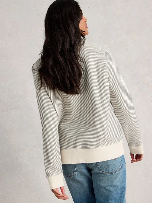 Gestreiftes Sweatshirt - White Mlt - 52 Bild 4