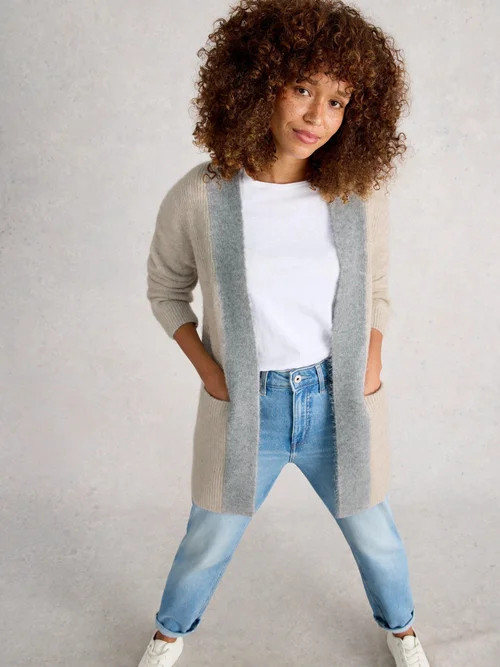 Lange Strickjacke Erin - Nat Mlt - XL Bild 1