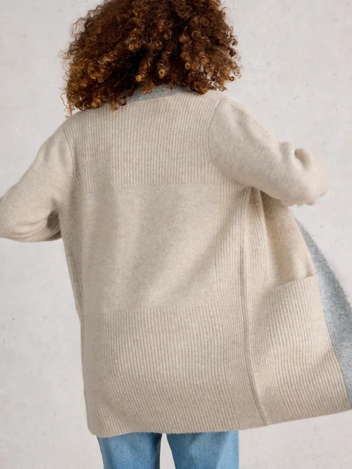 Lange Strickjacke Erin - Nat Mlt - XL Bild 4