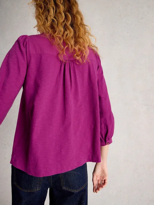 Bluse Isla mit 3/4-Ärmeln - Dk Plum - 52 Bild 4