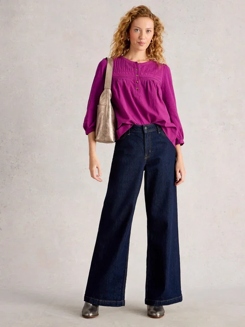 Bluse Isla mit 3/4-Ärmeln - Dk Plum - 52 Bild 2