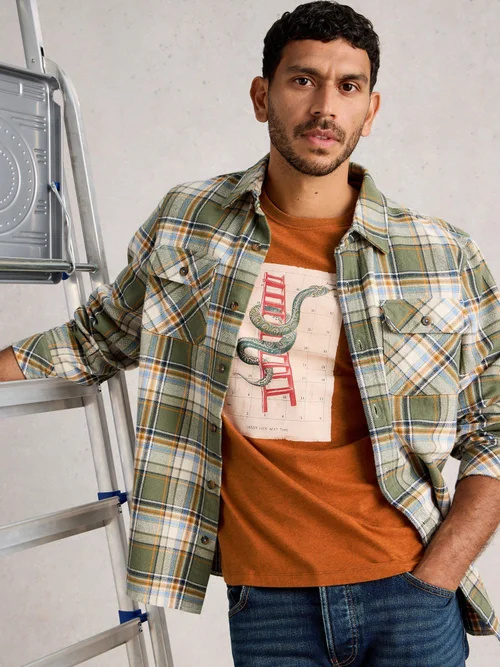 T-Shirt Abersoch mit Leiterspielmotiv - Orange Pr - XXL Bild 1