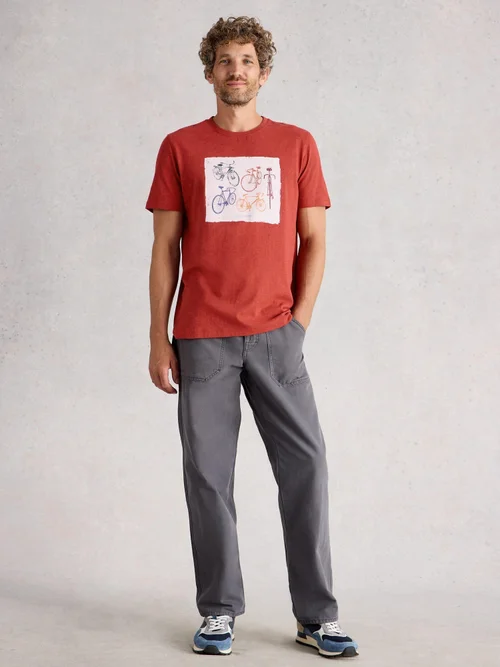 T-Shirt Abersoch mit Fahrradmotiv - Red Pr - XXXL Bild 2