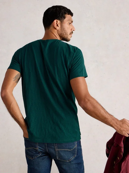 T-Shirt Abersoch mit Grafik - Dk Green - S Bild 4