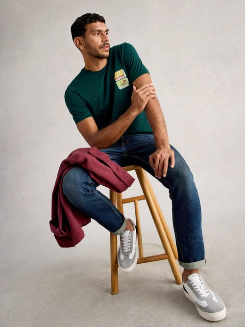 T-Shirt Abersoch mit Grafik - Dk Green - XXL Bild 3