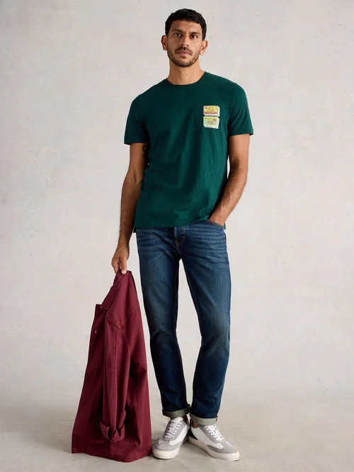 T-Shirt Abersoch mit Grafik - Dk Green - XXL Bild 2