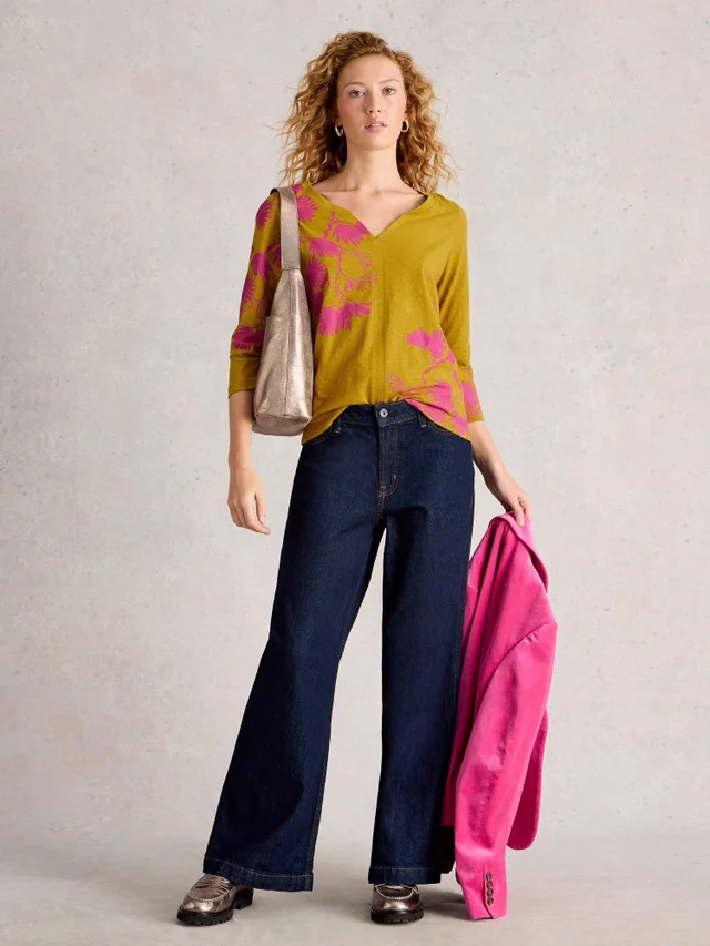 Top Nelly mit 3/4-Ärmeln