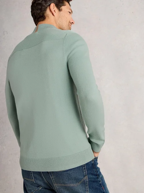 Merinopullover Newport mit Trichterkragen - Lgt Green - XXL/R Bild 4