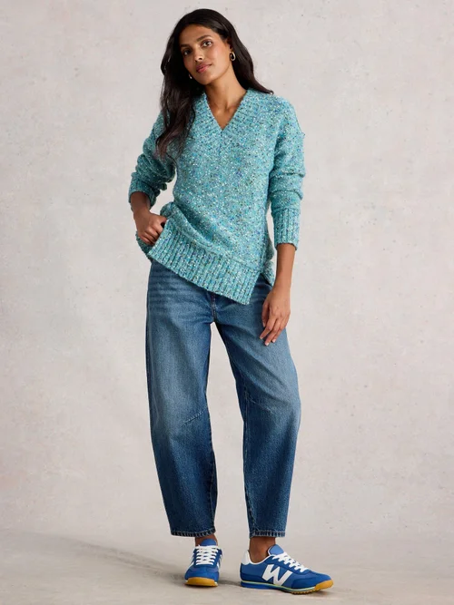 Pullover Tilly mit V-Ausschnitt - Mid Blue - 46 Bild 2