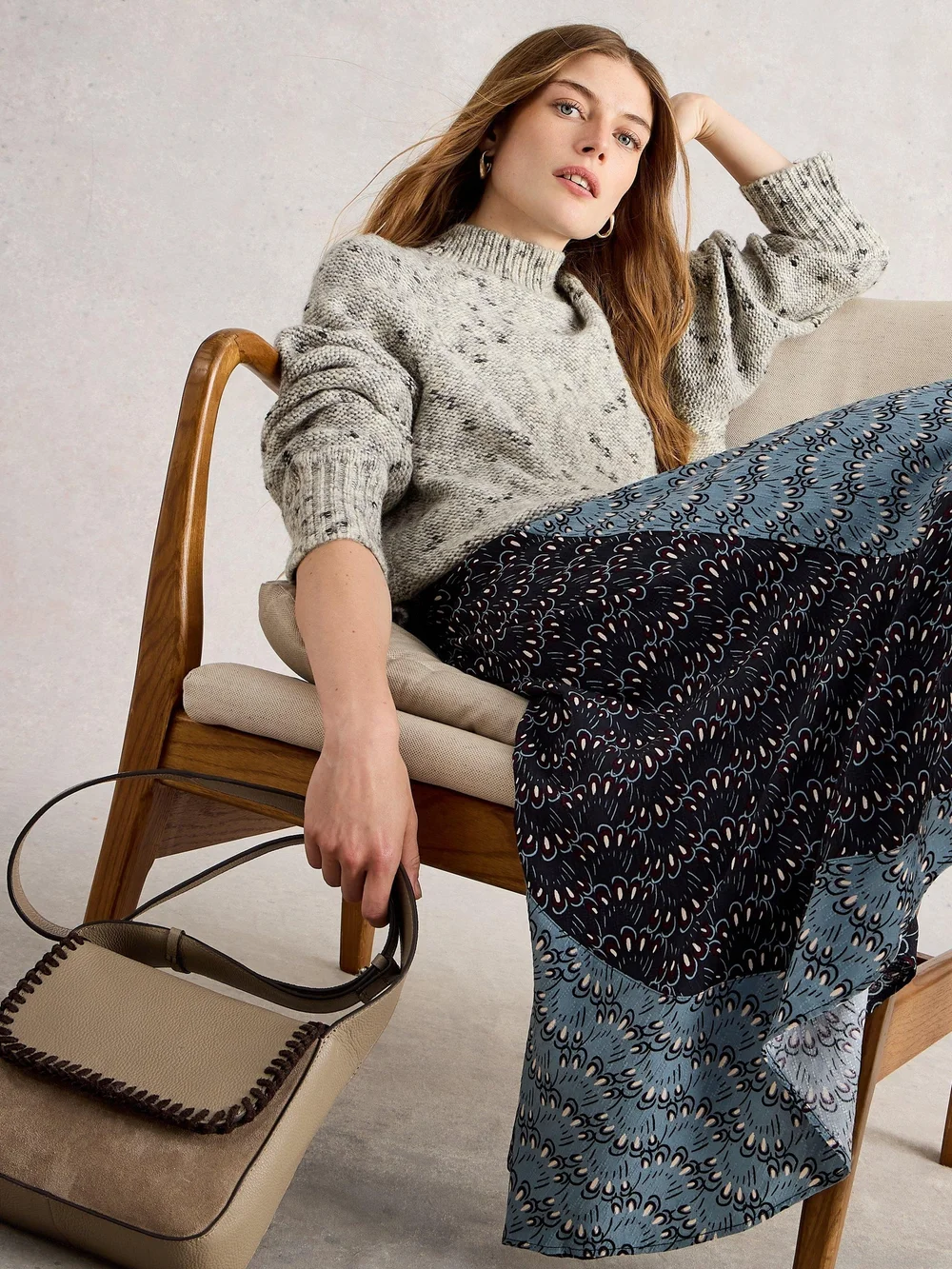 Pullover Mono mit Rollkragen - Ivory Mlt - 52 Bild 1