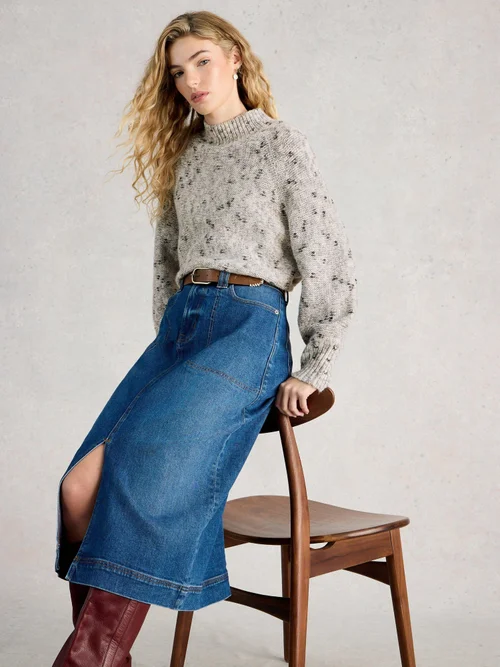 Pullover Mono mit Rollkragen - Ivory Mlt - 52 Bild 1