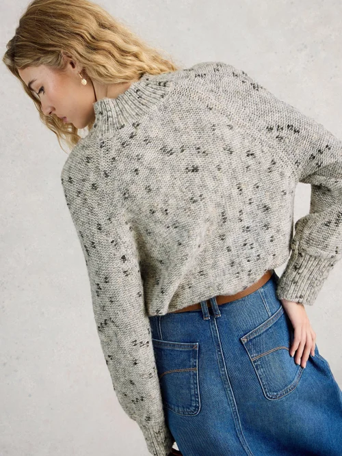 Pullover Mono mit Rollkragen - Ivory Mlt - 52 Bild 4