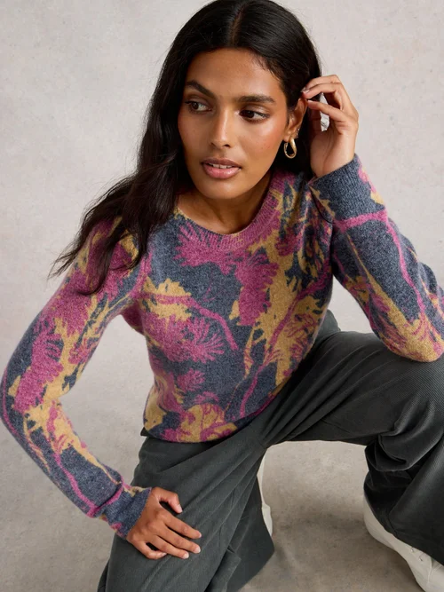 Bedruckter Pullover Jodie - Navy Pr - 52 Bild 1