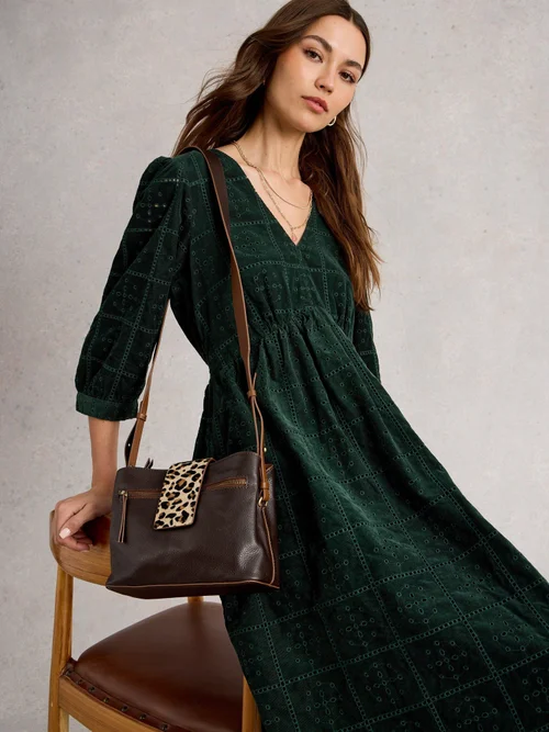 Besticktes Kordkleid Lucy - Dk Green - 34/R Bild 1