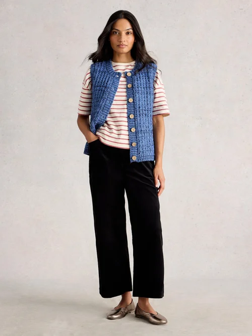 Weste Maxine mit Knöpfen - Mid Blue - XL Bild 2