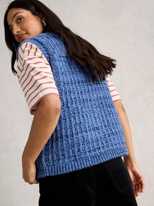 Weste Maxine mit Knöpfen - Mid Blue - XL Bild 4
