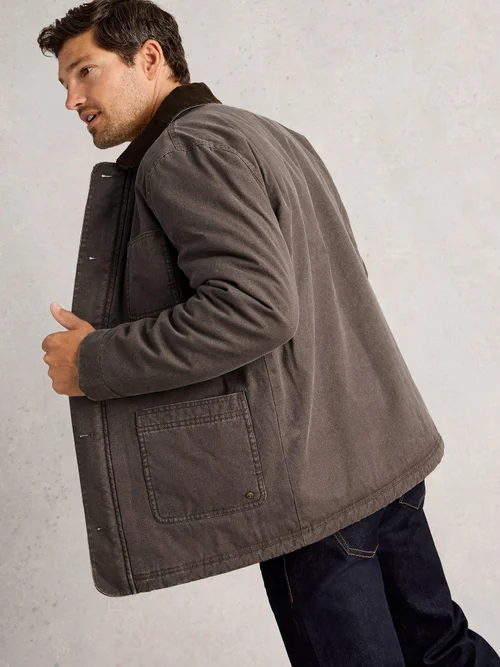 Praktische Jacke mit Webpelzfutter - Mid Brown - XXXL Bild 4