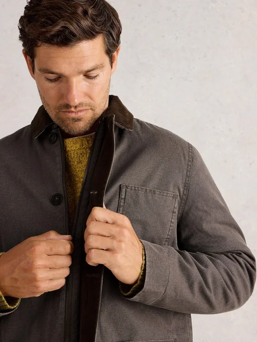 Praktische Jacke mit Webpelzfutter - Mid Brown - XXXL Bild 3