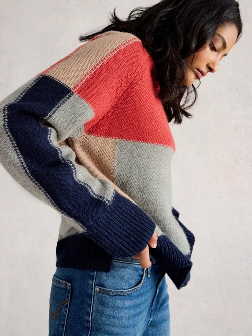 Pullover Mary mit Colour-Block-Design - Grey Mlt - 52 Bild 3