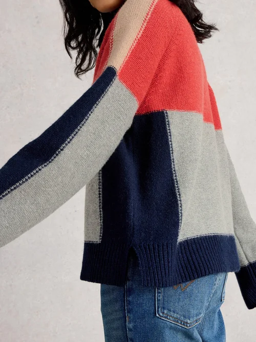 Pullover Mary mit Colour-Block-Design - Grey Mlt - 52 Bild 4