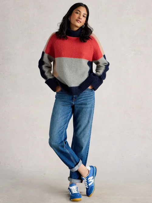 Pullover Mary mit Colour-Block-Design - Grey Mlt - 52 Bild 2