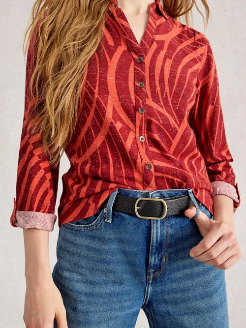 Glitzerbluse Annie mit Muster - Red Pr - 52 Bild 3