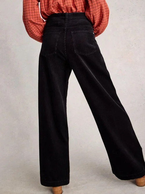 Samthose Tia mit weitem Bein - Pure Blk - 52/R Bild 4