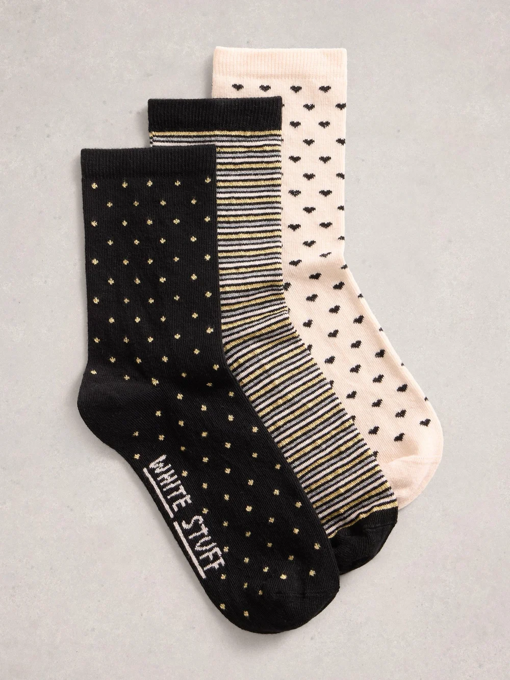 3er-Pack Glitzersocken - Blk Mlt - 36-38 Bild 1