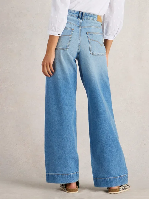 Jeans Tia mit weitem Bein - Mid Denim - 52/R Bild 4