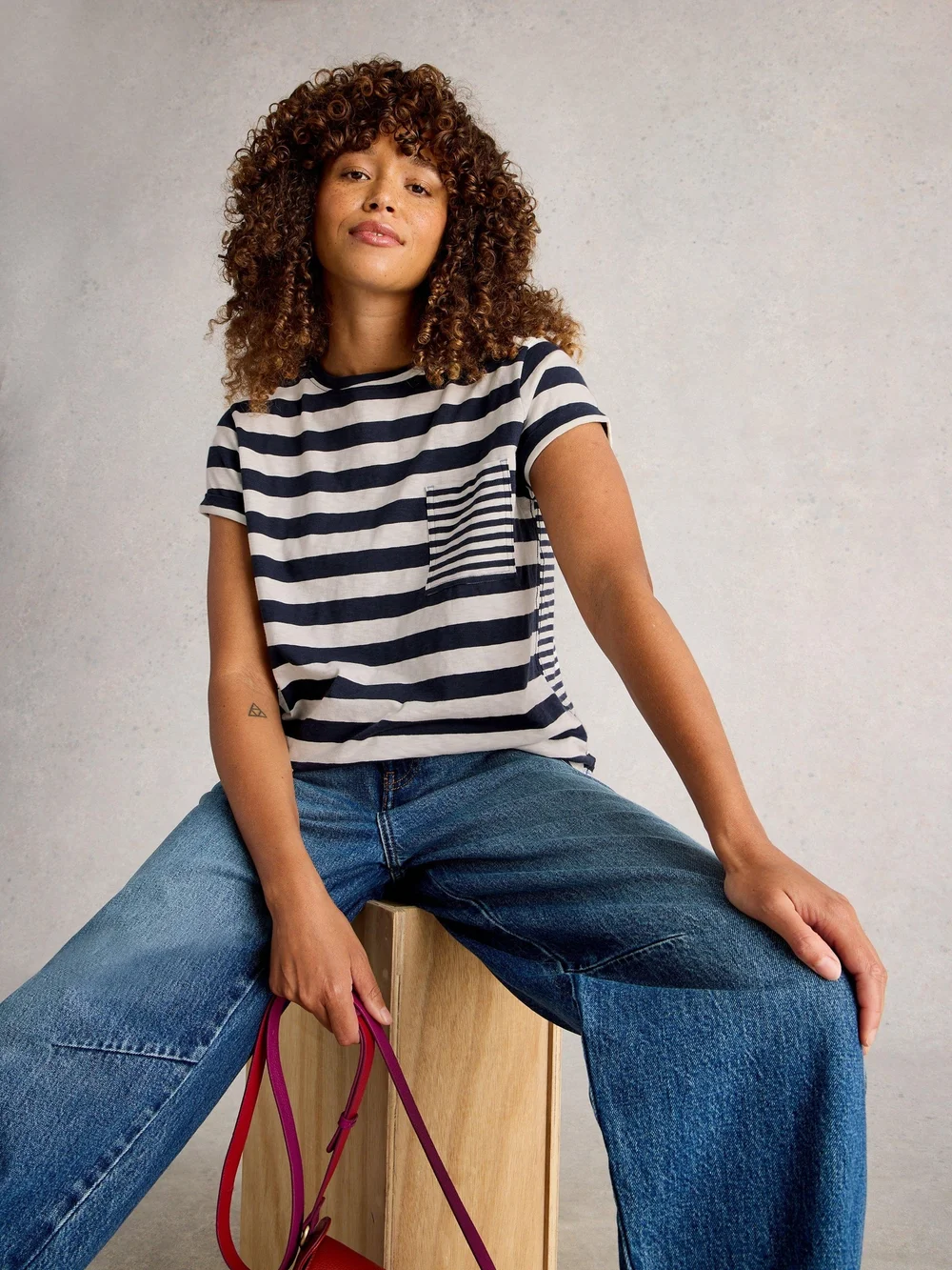 T-Shirt Gina - Navy Multi - 50 Bild 1
