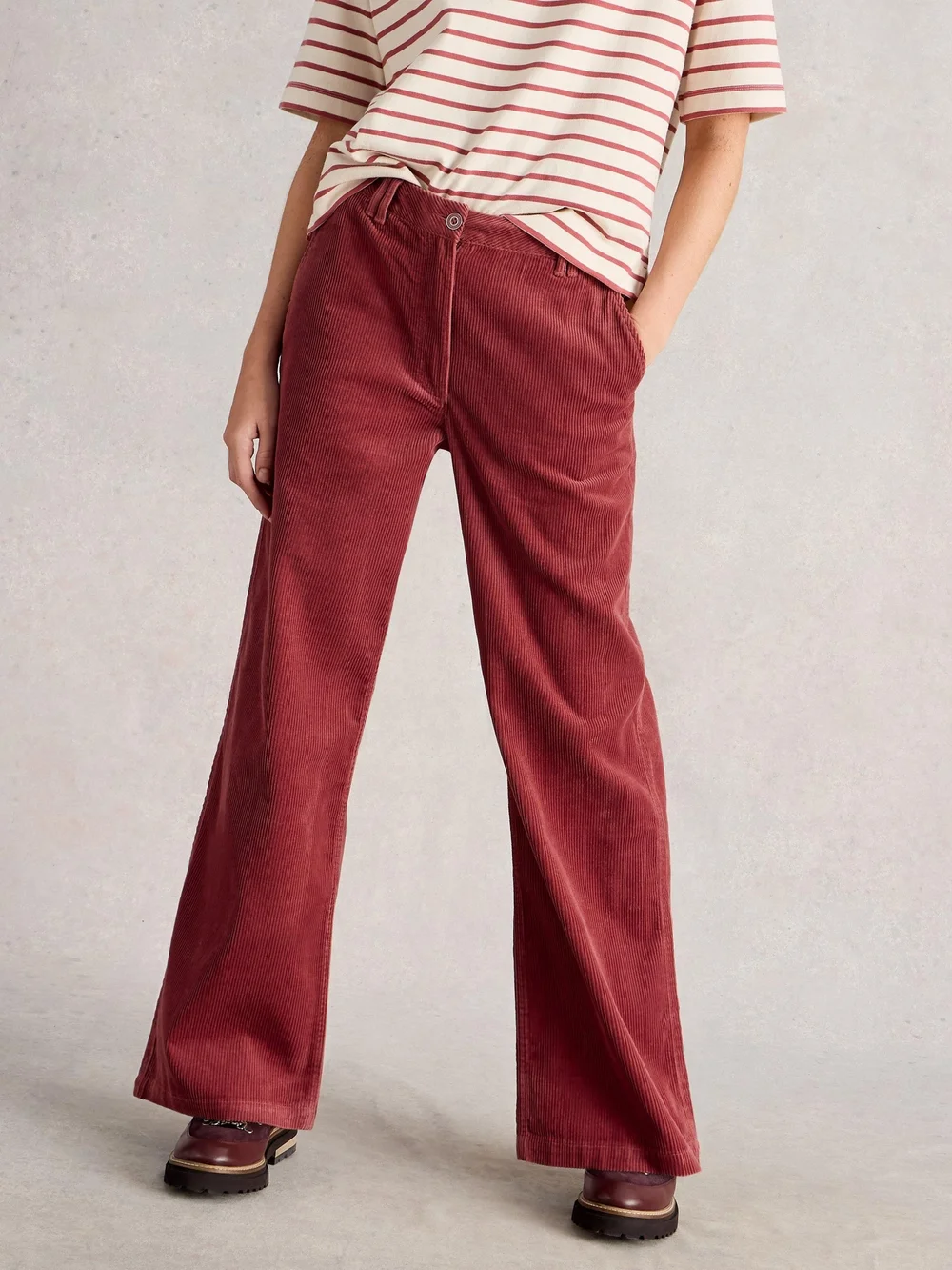 Kordhose Belle mit weitem Bein - Dus Pink - 52/R Bild 1