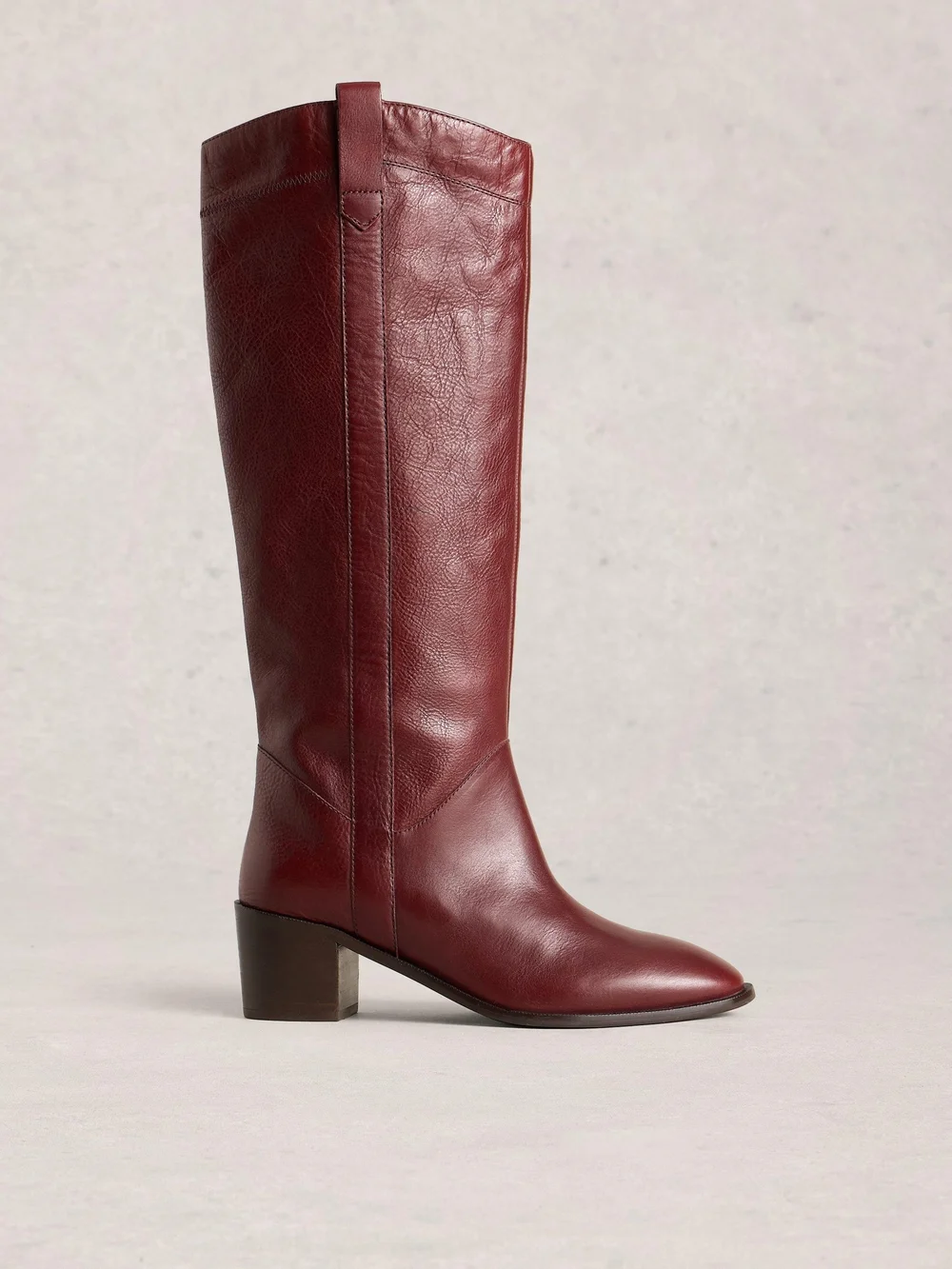 Kniehohe Lederstiefel Izzy - Dk Red - 41 Bild 1