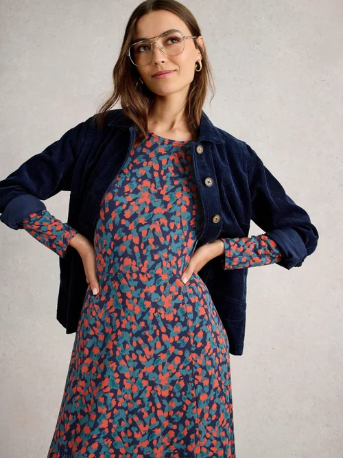 Jerseykleid Madeline - Navy Multi - 52/R Bild 3