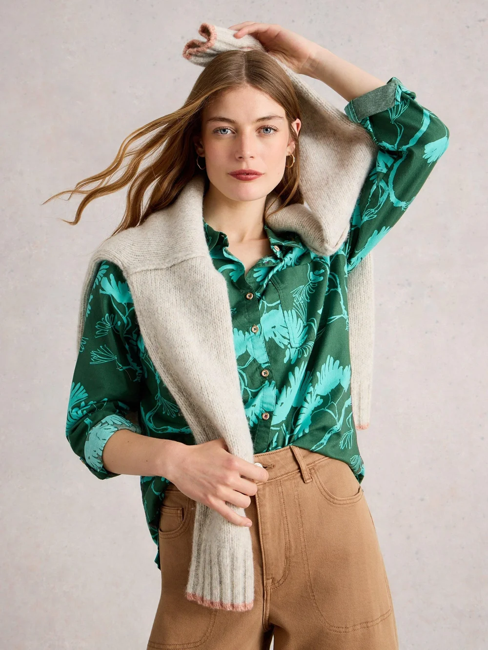 Bluse Sophie aus Bio-Baumwolle - Green Pr - 52 Bild 1