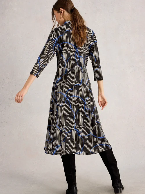 Blusenkleid Rua aus Jersey - Blk Mlt - 50/R Bild 4