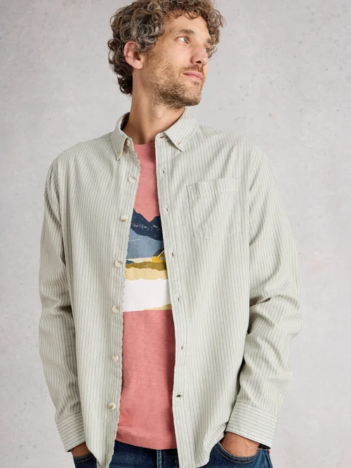 Gestreiftes Hemd Stamford - Green Mlt - XXXL Bild 1