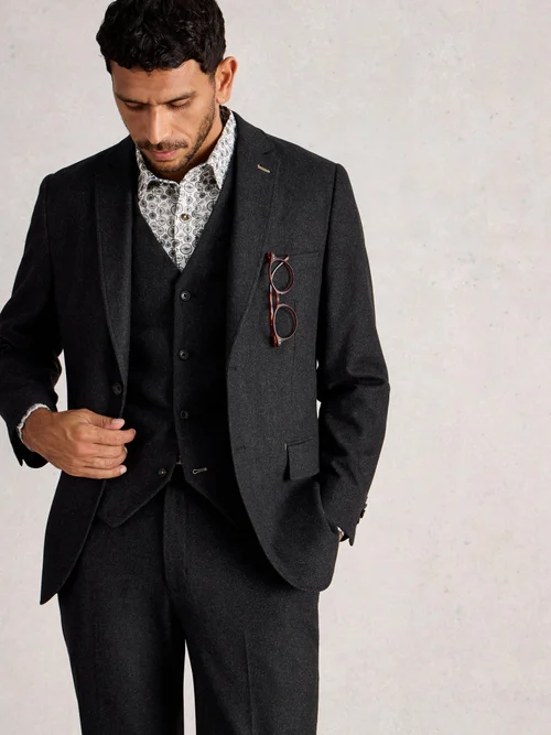 Weste aus Wollmischung - Charc Grey - 46 Bild 1