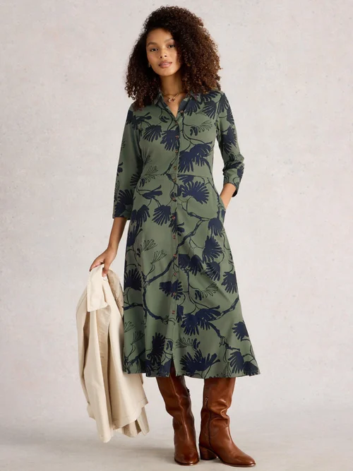 Blusenkleid Rua aus Jersey - Green Mlt - 52/R Bild 2